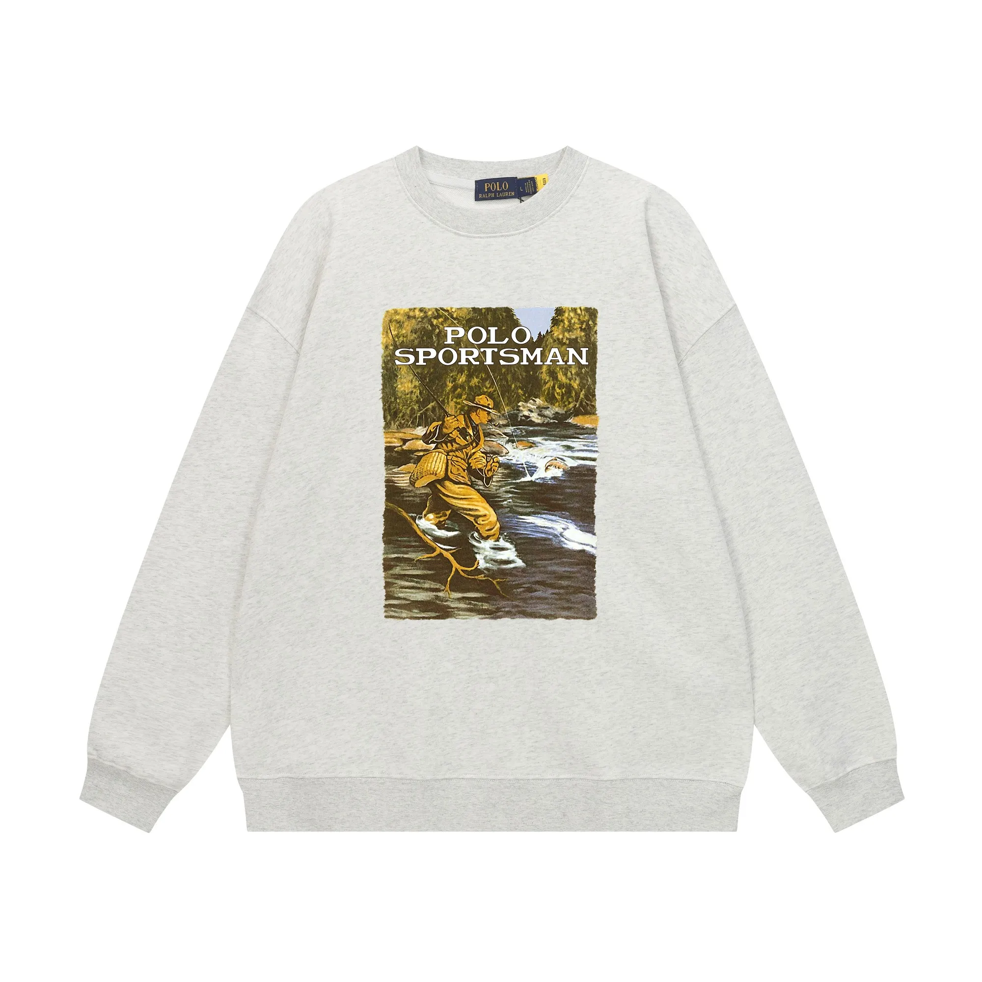 P200 Long-term stock] RalphLauren/Ralph Lauren 2025 autumn and winter new bear letter print 420g heavy large terry sweatshirt Ralph Lauren's age-reducing item, the coat fabric is made of 85% cotton ➕15% polyester, which not only retains the softness, comfort and breathability of cotton, but also adds the wear resistance and wrinkle resistance of polyester fiber, making the clothes more durable and easy to care for. Even in slightly cooler weather, you won't feel stuffy when wearing it. This kind of fabric has a natural crisp feel and is not easy to pill or deform. The bear on the chest is printed with English letters. It is full of color, full of three-dimensionality, and lifelike, adding a bit of liveliness and interest to the whole sweatshirt. There is no pressure to dress, regardless of age or gender. Complete accessories! Color: black, white, navy blue, light floral gray Size: M-L-XL-XXL